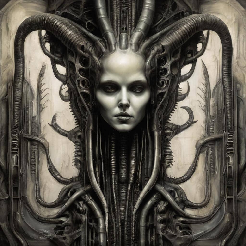 Ανθρωπίνος πρόσωπο με τεχνολογικά κυκλώματα και καλώδια, ψηφιακή τέχνη, τεχνητή νοημοσύνη, ψηφιακός πολιτισμός, σύγχρονη τεχνολογία.